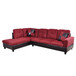L Shaped Red Sectional in Flannel F104 by G Furniture