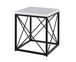 Skyler - Square End Table With Marble Top - White