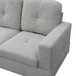 L Shaped White Sectional in Flannel