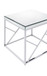 Evelyn - Mirror Top End Table - Silver