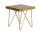 Walter - Brass Inlay End Table - Brown