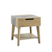 Calgary - Sintered Stone Inlay Side Table - Brown