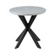 Keyla - Faux Marble Round End Table - Gray