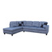 L Shaped Flint Sectional in Linen F127 by G Furniture