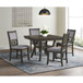 Amherst - Dining Side Chair With Fabric Cushion Side Stretcher (Set of 2) - Gray Finish