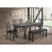 Nathan - Bench With PU Padded Seat - Gray Oak