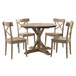 Callista - Round Standard Height 5 Piece Dining Set (Table And Four Chairs) - Beach