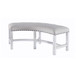 Condesa - Round Dining-White Round Bench - Distressed White Finish