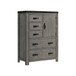 Wade - 5-Drawer Gentlemans Chest - Black Finish