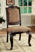 Bellagio Fabric Side Chair (Set of 2) - Brown Cherry / Brown