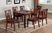 Montclair - 7 Piece Dining Table Set - Dark Cherry / Brown