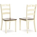 Woodanville - Dining Room Side Chair (Set of 2) - Cream / Brown