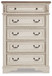 Realyn - Five Drawer Chest - White / Brown / Beige