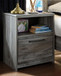 Baystorm - Gray - One Drawer Night Stand