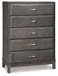 Caitbrook - Gray - Five Drawer Chest