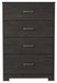 Belachime - Charcoal - Four Drawer Chest
