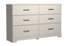 Stelsie - White - Six Drawer Dresser