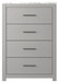 Cottonburg - Light Gray / White - Four Drawer Chest