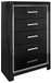 Kaydell - Black - Five Drawer Chest