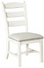 Valebeck - Beige / White - Dining UPH Side Chair (Set of 2)