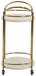 Tarica - Cream / Gold Finish - Bar Cart