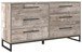 Neilsville - Whitewash - Six Drawer Dresser - Vinyl-Wrapped