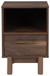 Calverson - Mocha - One Drawer Night Stand - Medium