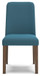 Lyncott - Blue / Brown - Dining Uph Side Chair (Set of 2)