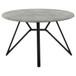 Neil - 5 Piece Round Dining Set - Concrete And Gray