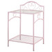 Massi - 1-Shelf Nightstand With Glass Top - Powder Pink