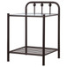 Livingston - 1-Shelf Nightstand With Glass Top - Dark Bronze