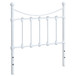 Marie - Metal Twin Open Frame Headboard - White