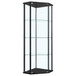 Zenobia - Glass Shelf Curio Cabinet - Clear And Black