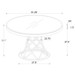 Irene - Round Glass Top Dining Table - White And Chrome