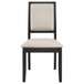 Louise - Upholstered Wood Dining Side Chairs (Set of 2) - Black