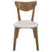 Kersey - Dining Side Chairs With Curved Backs (Set of 2) - Beige And Chestnut