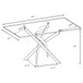 Carmelo - Rectangular Glass Top Dining Table - Chrome