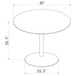 Lowry - Round Wood Top Dining Table - White