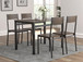 Lana - 5 Piece Dining Set - Ark Brown And Matte Black