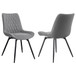 Diggs - Upholstered Tufted Swivel Dining Chairs (Set of 2) - Gray And Gunmetal