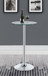 Abiline - Round Glass Top Bistro Bar Table - Chrome