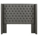 Bancroft - Upholstered Eastern King Wingback Headboard - Gray