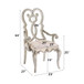 Esteban - Arm Chair (Set of 2) - Ivory Velvet & Antique Champagne