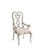 Esteban - Arm Chair (Set of 2) - Ivory Velvet & Antique Champagne