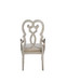 Esteban - Arm Chair Set of 2) - Ivory Velvet & Antique Champagne