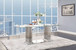 Cyrene - Dining Table - Stainless Steel & Clear Glass