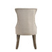 Gabrian - Side Chair (Set of 2) - Two-Tone Beige Fabric & Reclaimed Gray