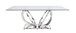 Finley - Dining Table - Clear Glass Top & Mirrored Silver
