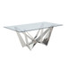Dekel - Dining Table - Clear Glass Top & Stainless Steel