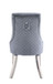 Satinka - Side Chair (Set of 2) - Gray Fabric & Mirrored Silver Finish